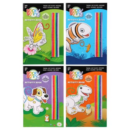 Sticky String Activity Books, 6.25x1x6.25 in.