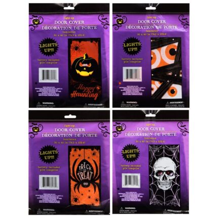 Halloween LED Light Up Door Covers, 30x60 in.
