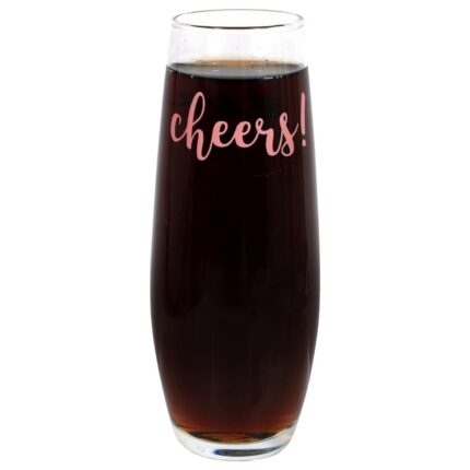 Cheers Stemless Flutes, 9.6 oz.