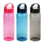 Translucent Plastic Water Bottles with Screw-On Lids, 29-oz.