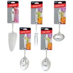 Cooking Concepts Assorted Stainless-Steel Serving Utensils, 9 in.