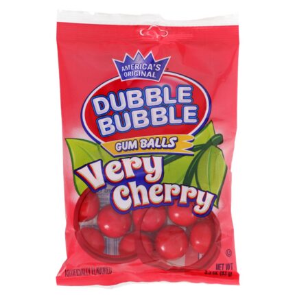 Dubble Bubble Cherry-Flavored Gum Balls, 3.3-oz.