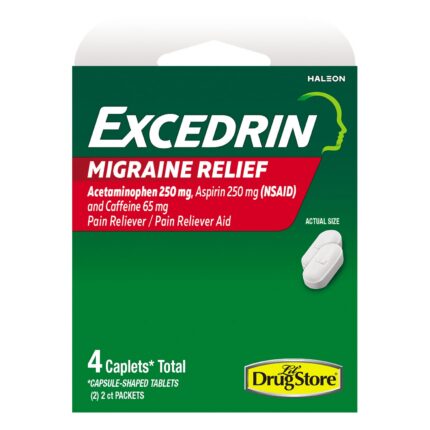 Excedrin Migraine Relief Caplets, 4-ct. Box