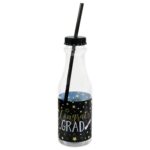 Graduation Themed Plastic Bottles with Straws, 11.75x2.875 in. - Image 3