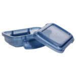 Plastic Rectangular Snack Containers with Lock-Top Lids, 2-ct., 3.3x3.1x4.5 in. - Image 3