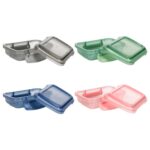 Plastic Rectangular Snack Containers with Lock-Top Lids, 2-ct., 3.3x3.1x4.5 in. - Image 4