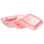 Plastic Rectangular Snack Containers with Lock-Top Lids, 2-ct., 3.3x3.1x4.5 in. - Image 6