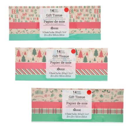 Premium Quality Wrapping Paper, Assorted Designs, 14-pc Pack.