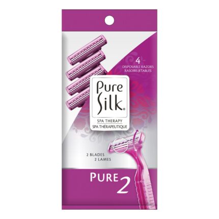 Pure Silk 2-Blade Razors, 4 ct.