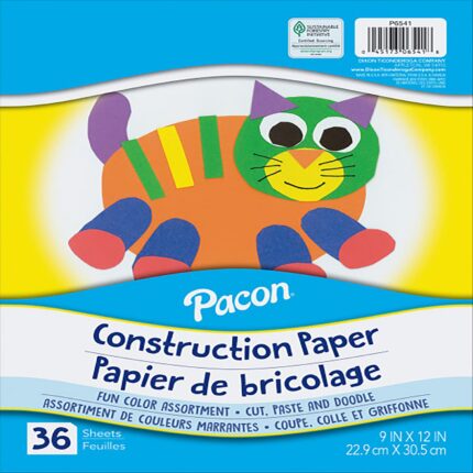Roselle Paper Colored Construction Paper, 36 Pages