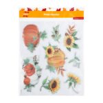 Seasonal Collection Fall Themed Embossed Hologram Window Stickers, 11.9x12.4 in. - Image 2