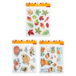 Seasonal Collection Fall Themed Embossed Hologram Window Stickers, 11.9x12.4 in. - Image 4