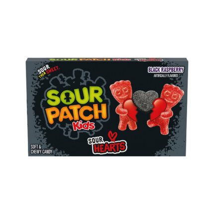 Sour Patch Kids Black Raspberry-Flavored Sour Hearts Candy, 3.08-oz.