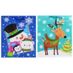 Voila Large Whimsical Christmas Gift Bags, 12x10x4.5 in. - Image 2